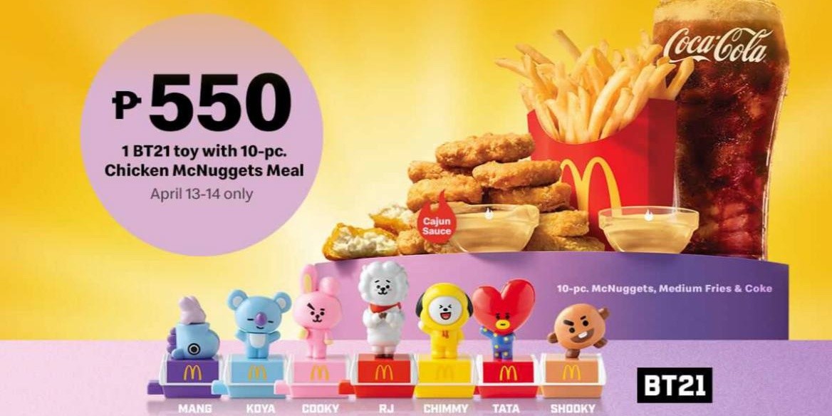 Here’s how to get your BT21 bias with your Chicken McNuggets at McDo